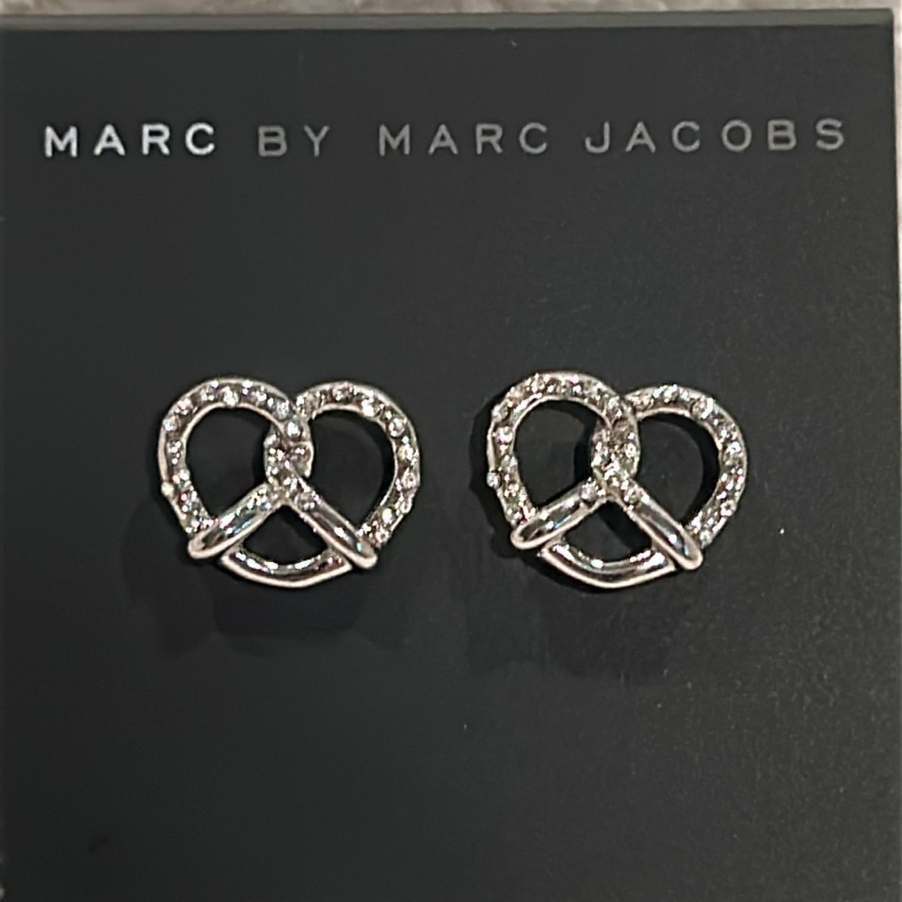 Marc by Marc Jacobs Silvertone Pretzel Twist Stud Earrings